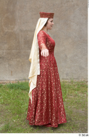  Medieval Castle lady in a dress 1 Castle lady historical clothing red dress whole body 0001.jpg